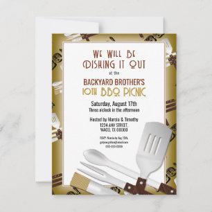Invitation Grillades au barbecue