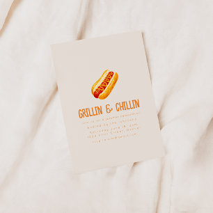 Invitation Grillades et Jardin d'été frais BBQ