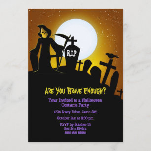 Invitation Grim Reaper Effrayant Halloween Party