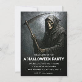 Invitation Grim Reaper Halloween Party