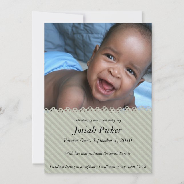 Invitation Gris bleu Vintage (Devant)