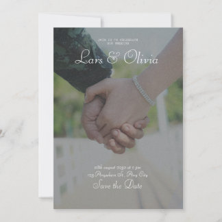 Invitation Gris et blanc minimaliste Mariage de texture papie
