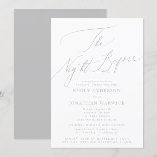 Invitation Gris Lumière La Nuit Avant Le Mariage De La Répéti