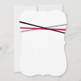 Invitation Gris noir rouge minimal