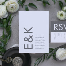 Gris Premium Ultimate Moderne Monogramme Bold Amus