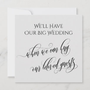 Invitation Gris Quand On Peut Vous Accrocher Mariage Reporté