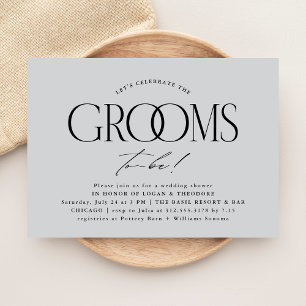 Invitation Grooms Wedding shower Typographie moderne