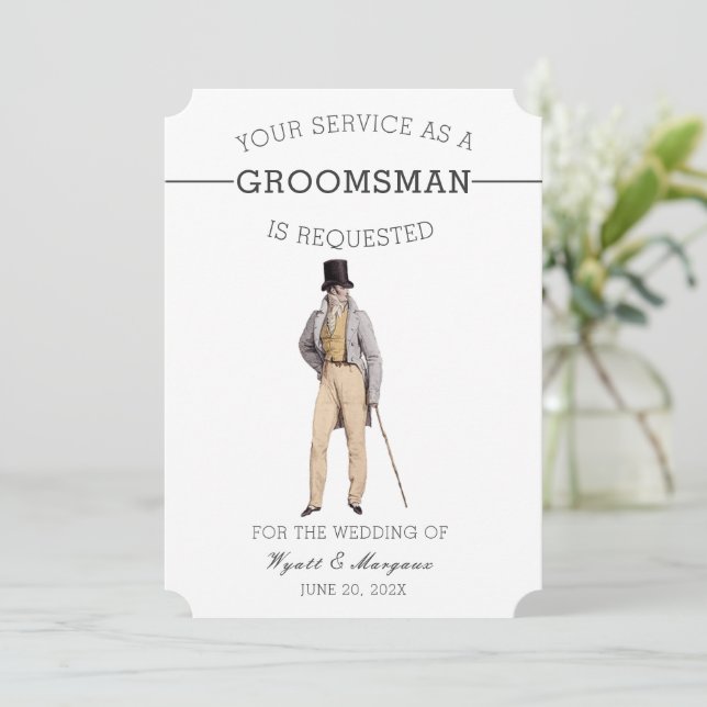 Invitation Groomsman vintage (Debout devant)