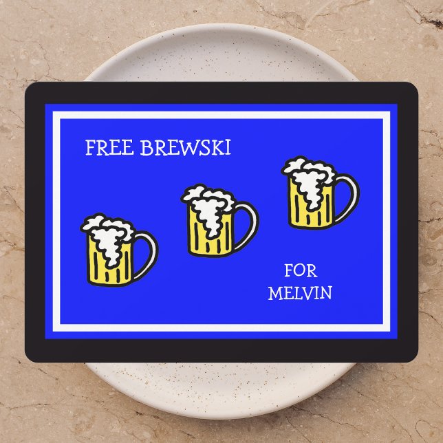 Invitation Groomsmen Blue avec Brewski (Créateur téléchargé)