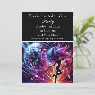 Invitation Groove & Glow : Vibe de la Fête de Danse
