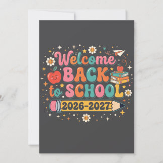 Invitation Groovy Bienvenue de retour à l'école 2026-2027 Ens