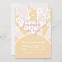 Groovy One Pastel Rétro Sunshine marguerite Rose