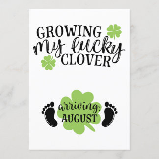 Invitation Gros mon chanceux Clover Arrivée août St Patrick