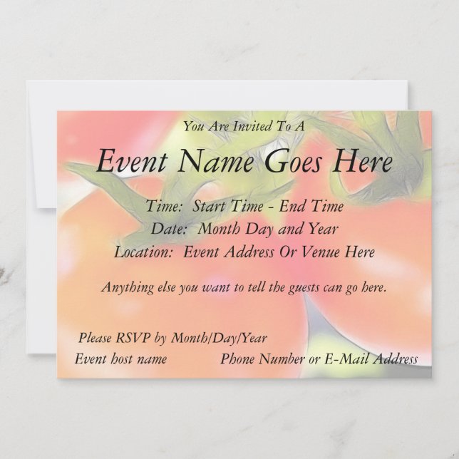 Invitation Gros plan sur les tomates (Devant)