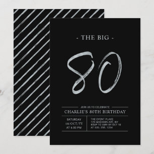 Invitation Gros Quatre-Vingt   Fête d'anniversaire 80 ans Arg