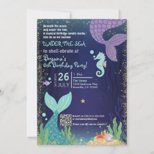 Invitation Grotte Brillante Sous l'Océan Anniversaire des Sir