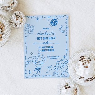 Invitation Grotte côtière Anniversaire de Whimsical