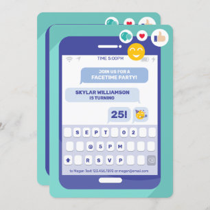 Invitation Groupe Vidéo Conversation Téléphone Texte Partie M