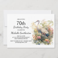 Grue Feuillage Floral 70e Anniversaire