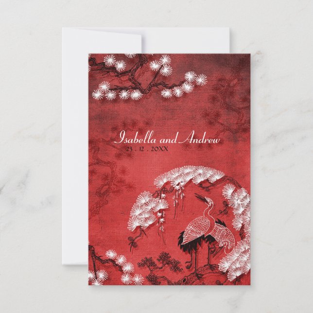 Invitation Grues 2 d'Oriental (Devant)
