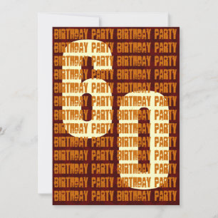 Invitation Grunge 60e anniversaire Gold et Brown W1048