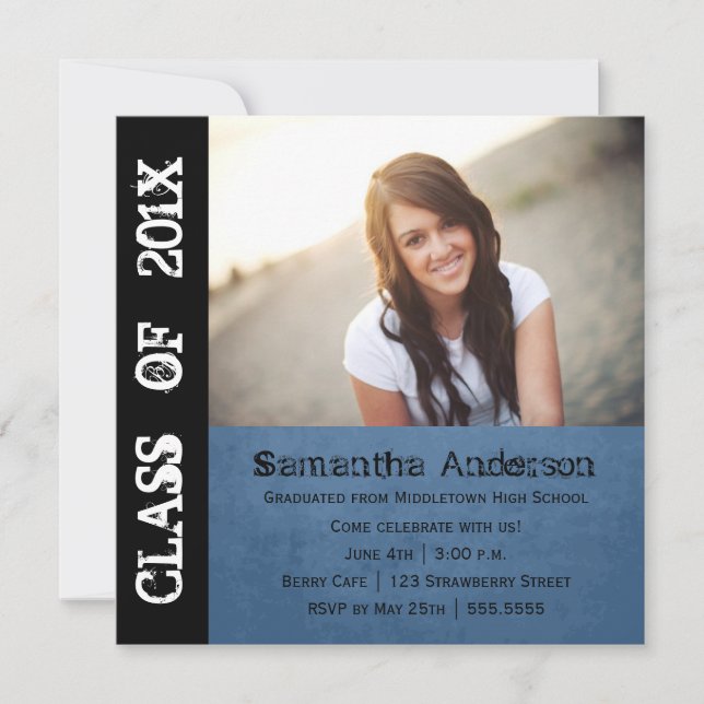 Invitation grunge d'obtention du diplôme de punk (Devant)