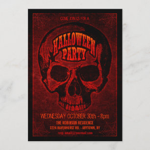 Invitation grunge foncé de partie de Halloween de