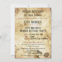Grungy Murder Mystery Anniversaire