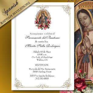 INVITATION GUADALUPE DU BAPTÊME ESPAGNOL