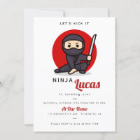 Guerrier moderne de la fête d'anniversaire de Ninj