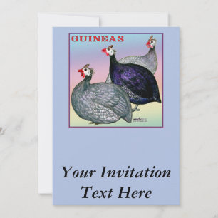 Invitation Guineas Trois Fowl