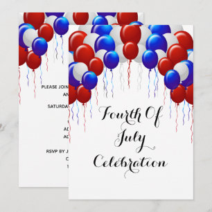 Invitation Guirlande de ballons Fête du 14 juillet