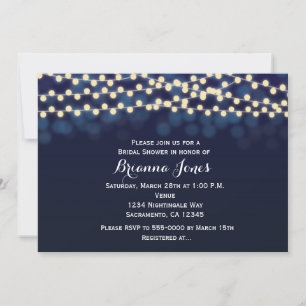 Invitation Guirlande de lumières de ciel nocturne bleu Invita