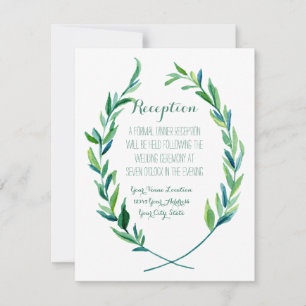 Invitation Guirlande De Réception Moderne Simple Feuille D'Ol