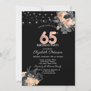 Invitation Guirlande de Roses Orange Lumineuse Anniversaire 6