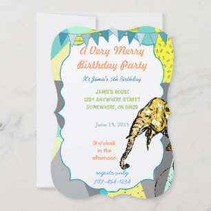 Invitation Guirlande d'invitation à une fête d'anniversaire d