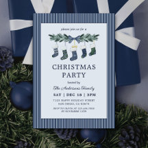 Guirlande élégante Fête de Noël à rayures bleu fon