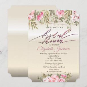 Invitation Guirlande Lumineuse Florale Élégante et Chic pour