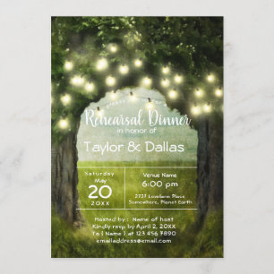 Invitation Guirlande lumineuse Mousse Réhearsal rustique