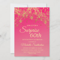 Guirlande lumineuse rose vif Surprise 60e annivers