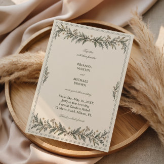 Invitation Guirlandes Douces De Sérénité De Sauge