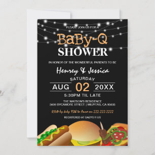 Invitation Guirlandes Lumineuses BaBy-Q Baby Shower