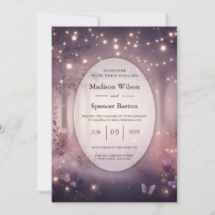 Invitation Guirlandes lumineuses dans un mariage champêtre lu
