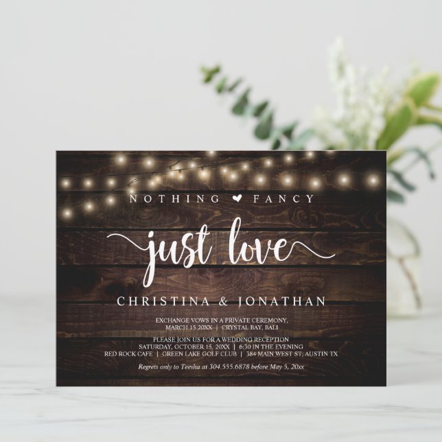 Invitation Guirlandes Lumineuses, Fuite en Amour, Rien de Fan (Debout devant)