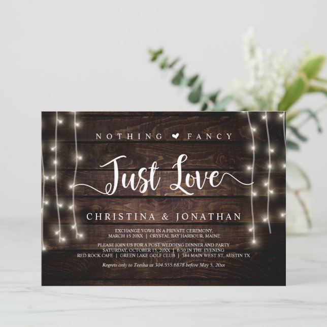 Invitation Guirlandes Lumineuses, Fuite en Amour, Rien de Fan (Debout devant)