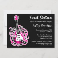 Guitar Rock Star Sweet 16 Anniversaire fête Hot ro