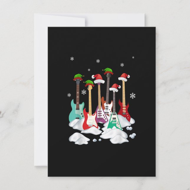 Invitation Guitar Santa Hat (Devant)
