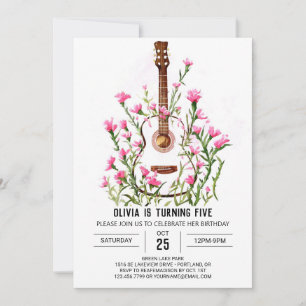 Invitation Guitare classique Chord Anniversaire