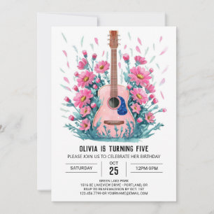 Invitation Guitare classique Chord Anniversaire