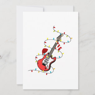 Invitation Guitare Électrique Père Noël Musique Amoureux de N
